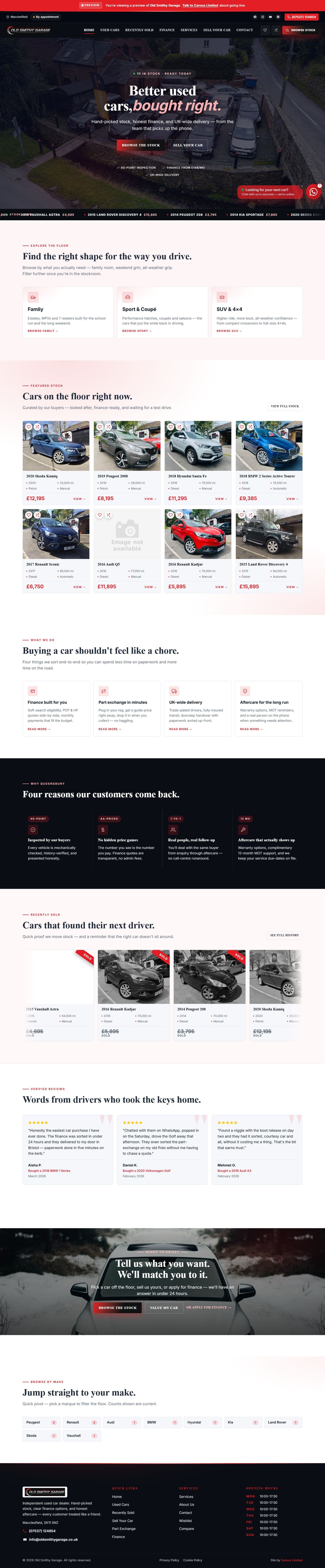 Queensbury — dealer website by Carous